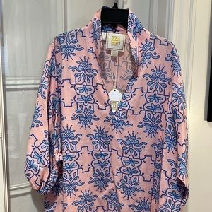 Emily McCarthy Poppy Dress #EMSP2161D. Color BOW BOYALTY. Size Large.